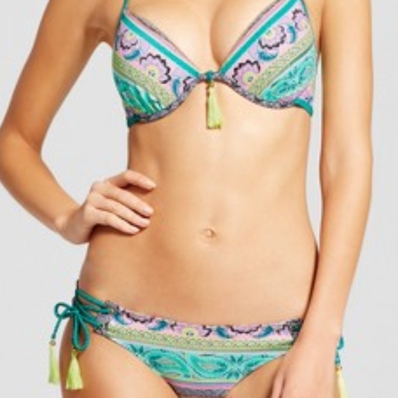 TASSEL Metallic Multicolored 2pc Bikini NWOT - Picture 7 of 9